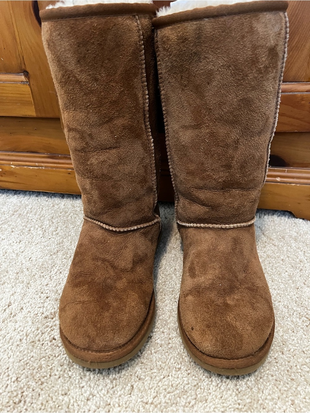 UGGS Classic Tall Shearling-Lined Boots - Brown Women’s 5